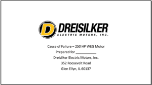 250 WEG Motor Cause of Failure