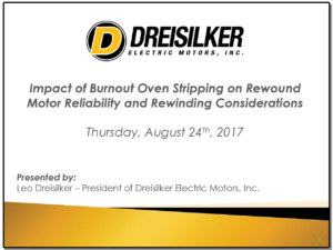 Impact of Burnout Oven Stripping on Rewound Motor Reliability and Rewinding Considerations - WEBSITE COPY
