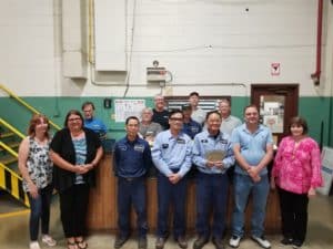 Long Term employees celebrating an employee's 40th work anniversary