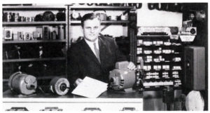 Henry Dreisilker behind the counter in 1964