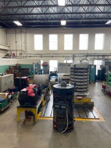 large industrial motor repair shop