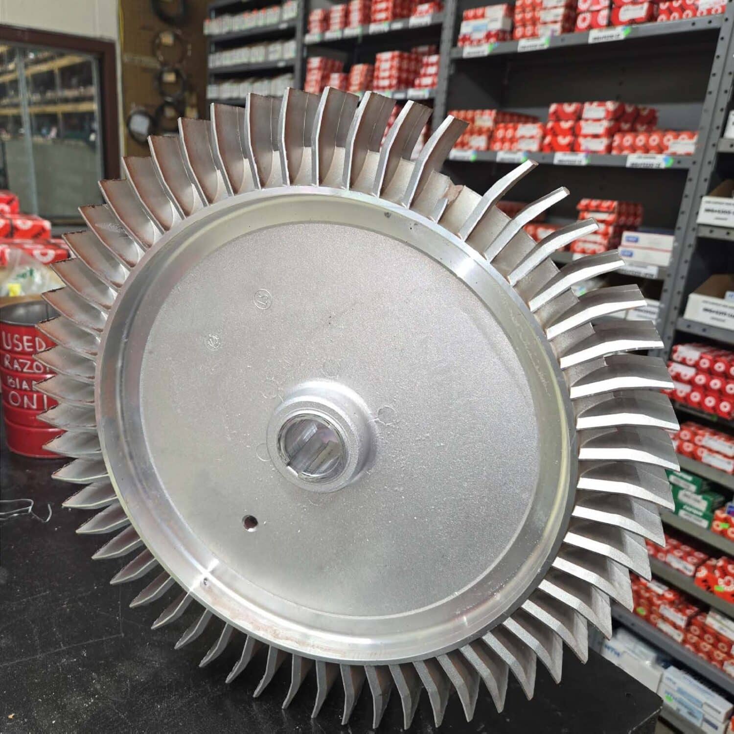 side channel blower casted aluminum blower wheel Dreisilker Electric