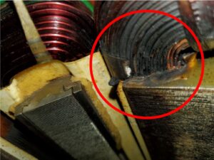 field winding failure in main drive printing press dc motors