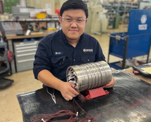 biren spindle servo rewind for website Electric motor repair